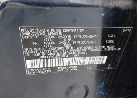 2018 Toyota Rav4 Hybrid Xle from USA, damaged, VIN JTMRJREV1JD237054